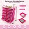 Costway 15 Drawer Rolling Storage Cart Tools Scrapbook Paper Office School Organizer Multicolored/Pink/Grey/Hot Pink/White/Black/Clear/Multicolor/Colorful/Mixed Pink